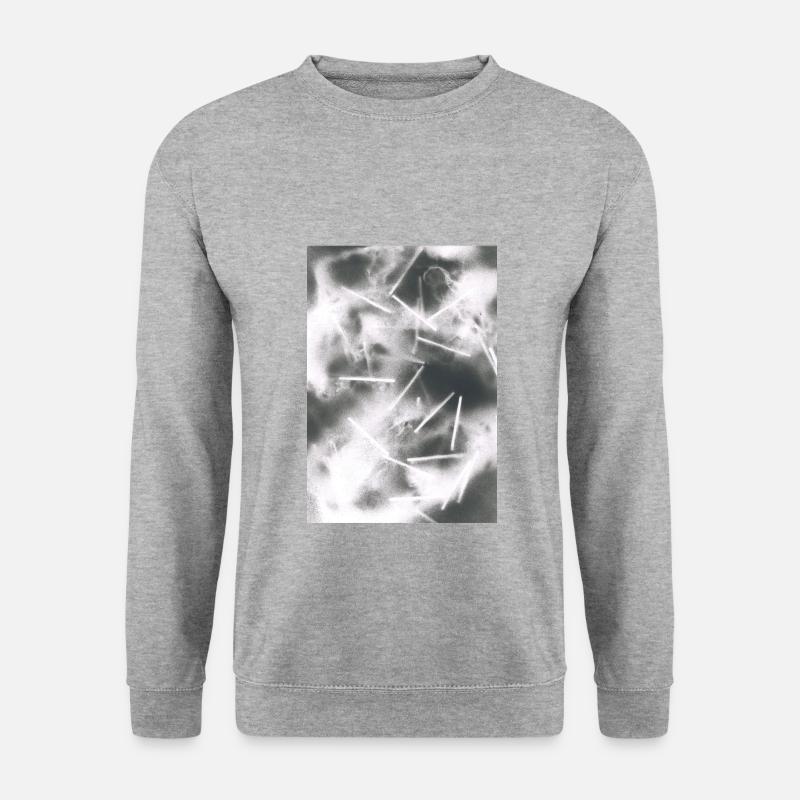 Lignes abstraites et structures de brouillard - Sweat-shirt Unisexe - gris chiné