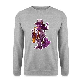 Confiture de raisin - Sweat-shirt Unisexe - gris chiné - Devant - Alina (178cm) & Michal (187cm)