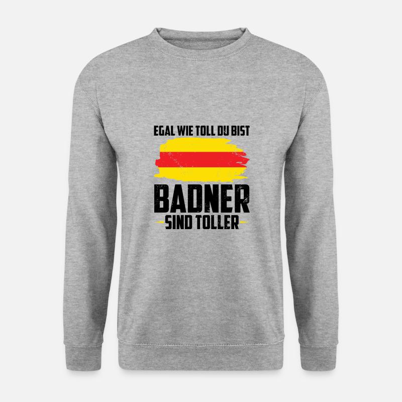 Baden - Unisex Pullover - Weißgrau meliert