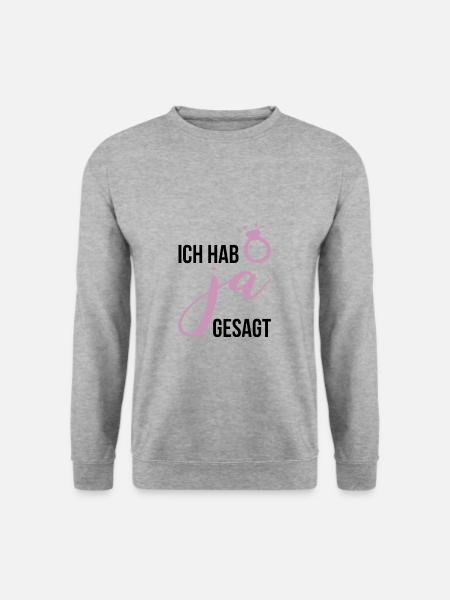 Hochzeit Braut Team Geschenk Junggesellenabschied - Unisex Pullover - Weißgrau meliert
