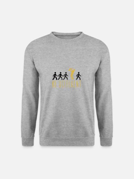 Saxophon Jazz Lustig Saxofon Klassik Musiker - Unisex Pullover - Weißgrau meliert