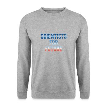 Scientists for Future | Warming Stripes - Unisex Sweatshirt - salt & pepper - Front - Alina (178cm) & Michal (187cm)