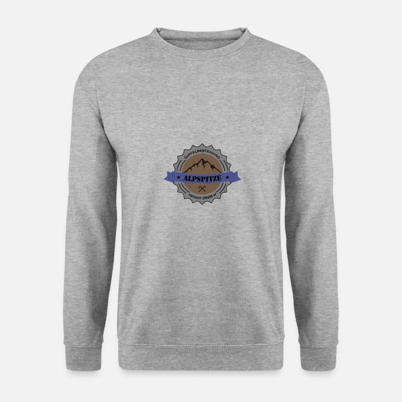 Gipfelbesteigung Alpspitze Height 2628 m - Unisex Pullover - Weißgrau meliert