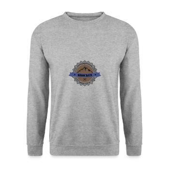 Gipfelbesteigung Brocken Height 1141 m Vintage - Unisex Pullover - Weißgrau meliert - Vorne - Alina (178cm) & Michal (187cm)