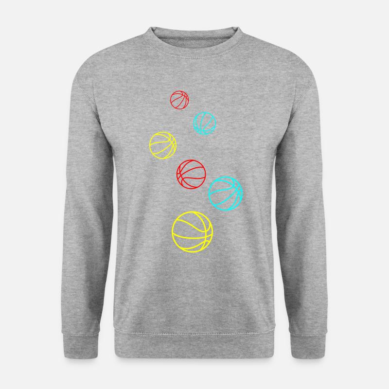Basketball - Unisex Pullover - Weißgrau meliert