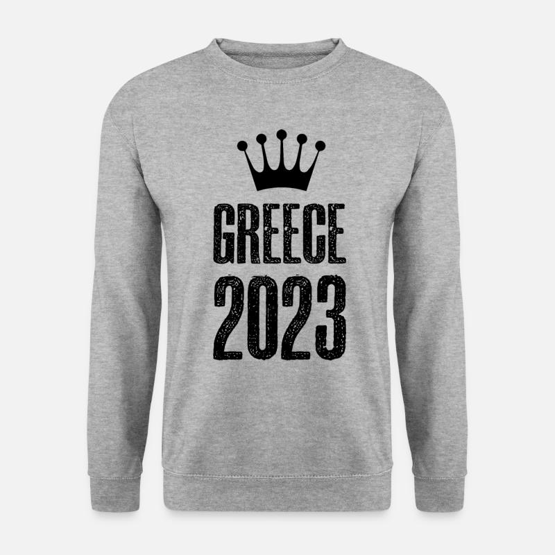 Greece 2023 Krone - Unisex Pullover - Weißgrau meliert