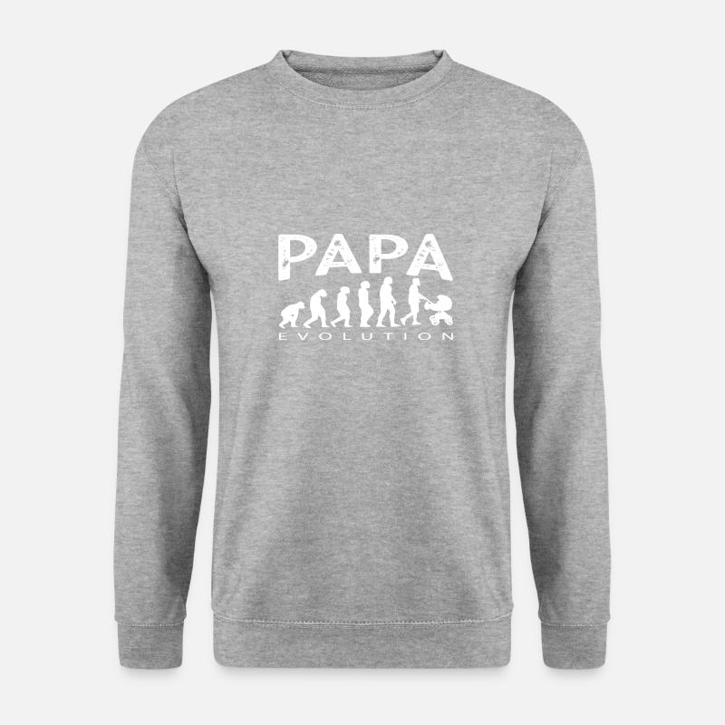 Evolution dad - Unisex Sweatshirt - salt & pepper