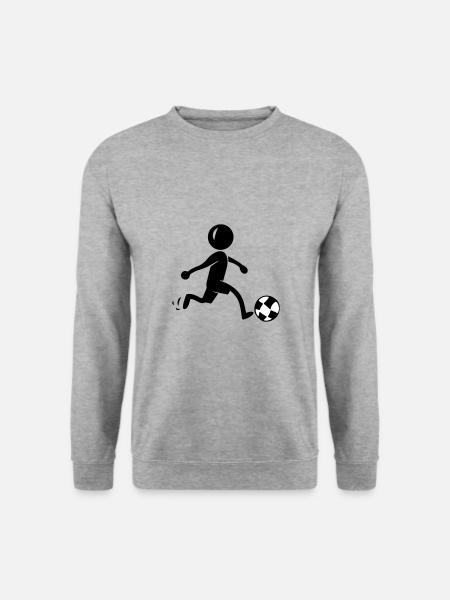 Fussball Fussballspieler Mannschaft - Unisex Pullover - Weißgrau meliert