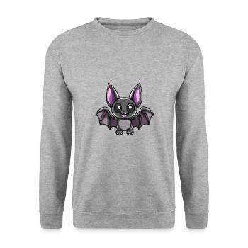 Chauve-souris Halloween Drôle Bébé - Sweat-shirt Unisexe - gris chiné - Devant - Alina (178cm) & Michal (187cm)