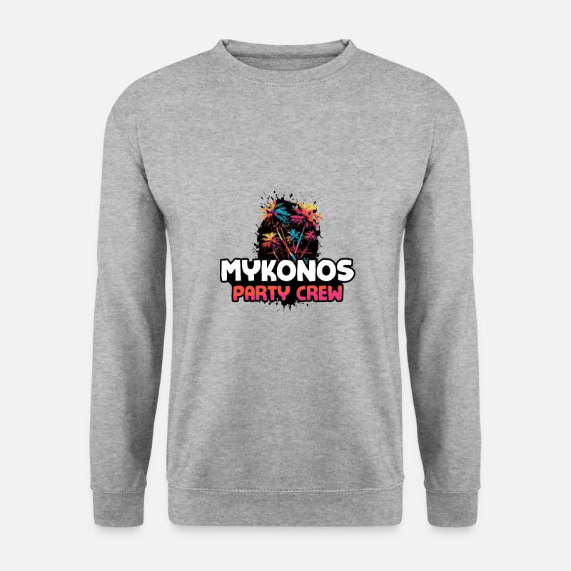 Mykonos Party Crew - Unisex Pullover - Weißgrau meliert
