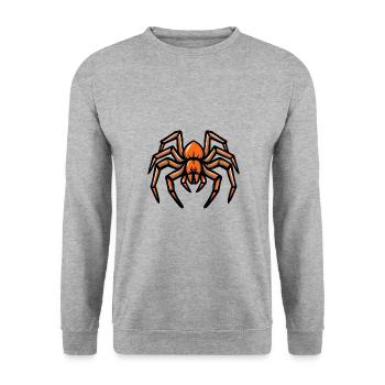 Tarantula Comic - Unisex Pullover - Weißgrau meliert - Vorne - Alina (178cm) & Michal (187cm)