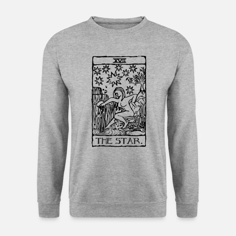 The Star Tarot Card - Unisex Pullover - Weißgrau meliert