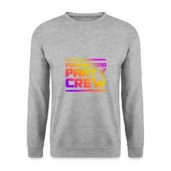 Formentera Party Crew Bunt - Unisex Pullover - Weißgrau meliert - Vorne - Alina (178cm) & Michal (187cm)