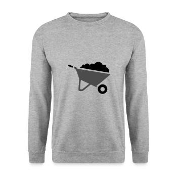 Wheelbarrow Symbol - Unisex Sweatshirt - salt & pepper - Front - Alina (178cm) & Michal (187cm)