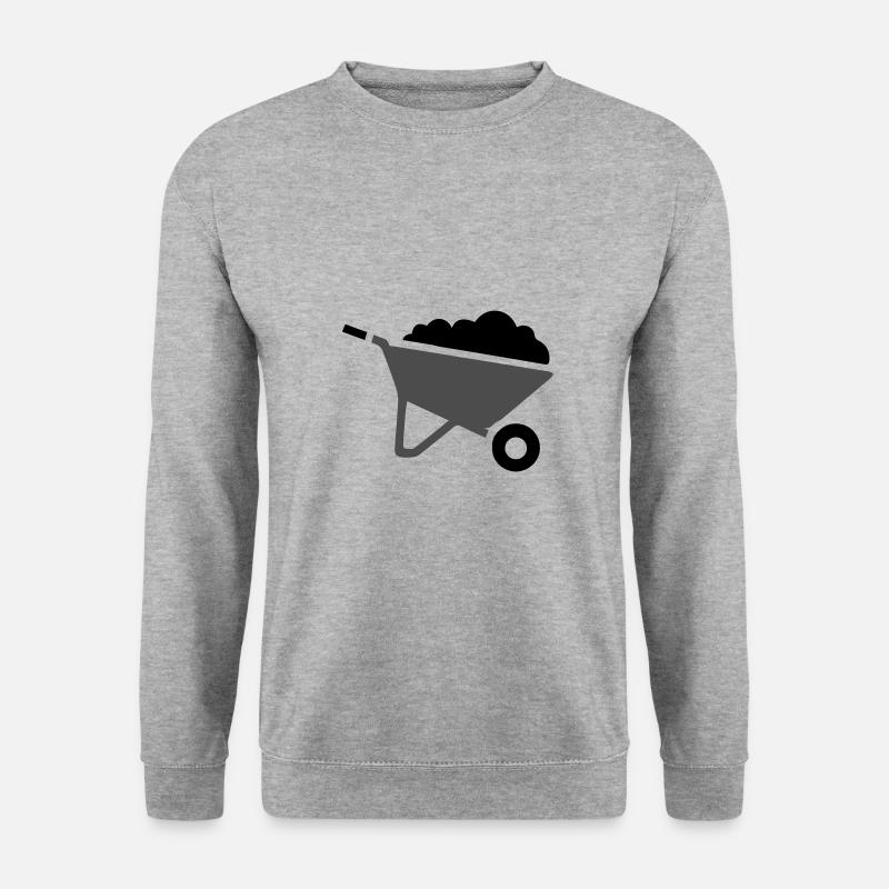 Schubkarre Symbol - Unisex Pullover - Weißgrau meliert