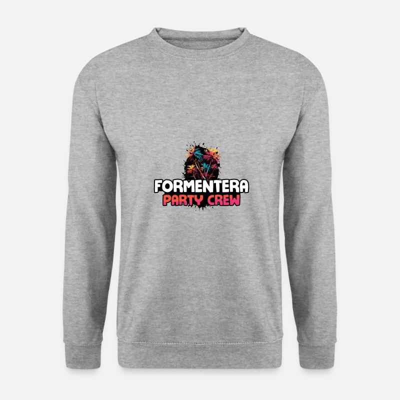 Formentera Party Crew - Unisex Pullover - Weißgrau meliert