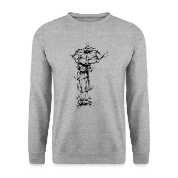 Woman in the rain - Unisex Sweatshirt - salt & pepper - Front - Alina (178cm) & Michal (187cm)