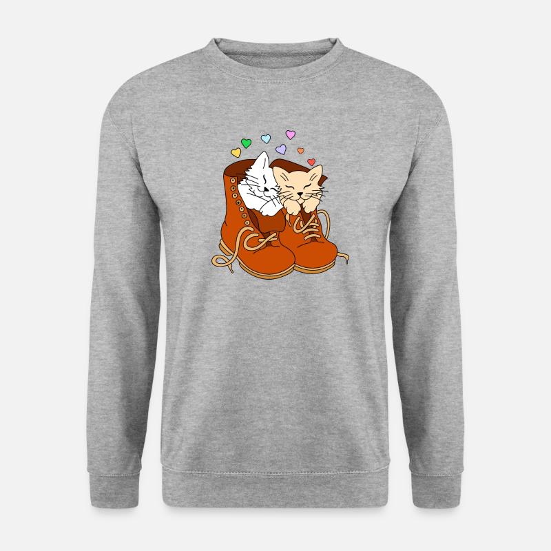 Two cats in boots - Unisex Sweatshirt - salt & pepper
