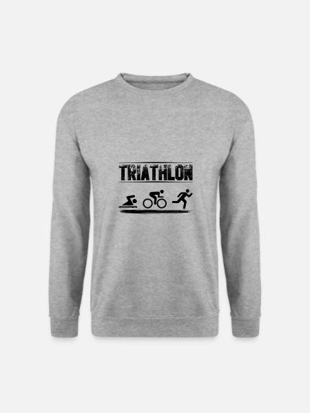 Triathlon - Unisex Pullover - Weißgrau meliert