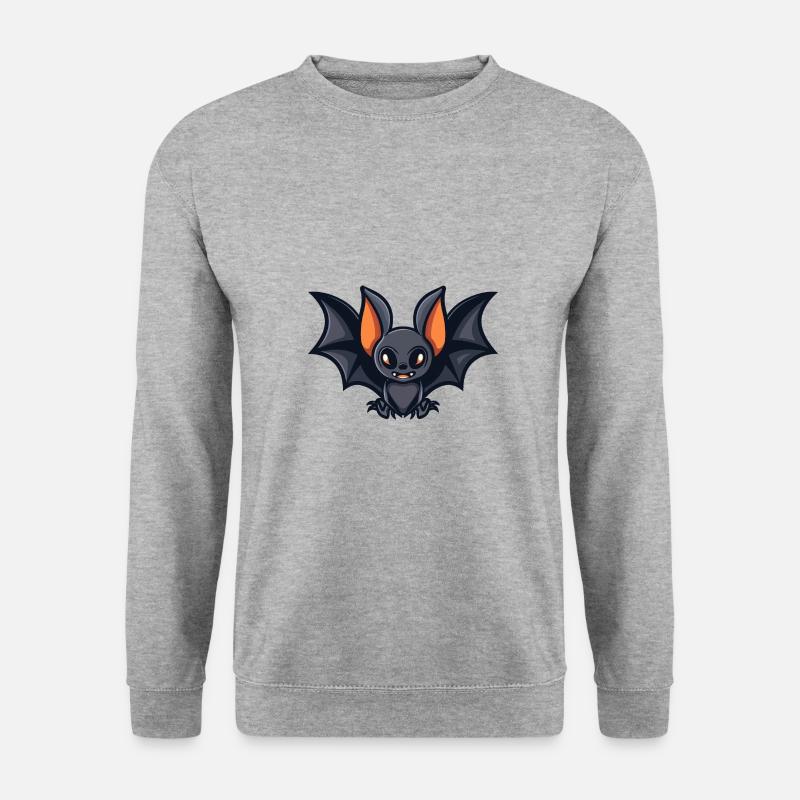 Fledermaus Comic - Unisex Pullover - Weißgrau meliert