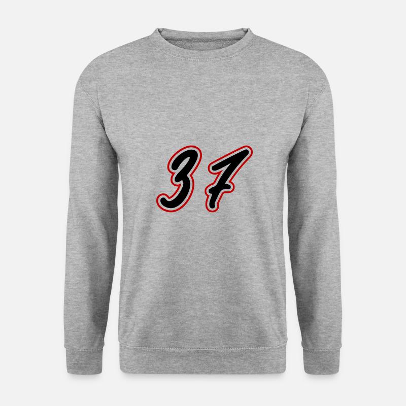 37 Zahl symbol - Unisex Pullover - Weißgrau meliert