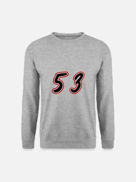 53 Number Symbol - Unisex Sweatshirt - salt & pepper