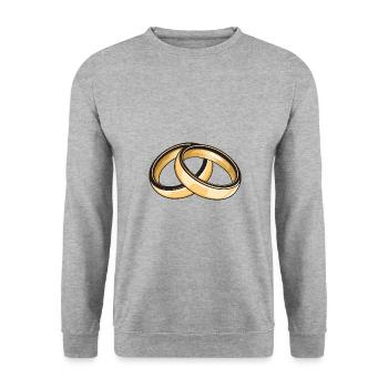 Wedding Wedding Rings - Unisex Sweatshirt - salt & pepper - Front - Alina (178cm) & Michal (187cm)