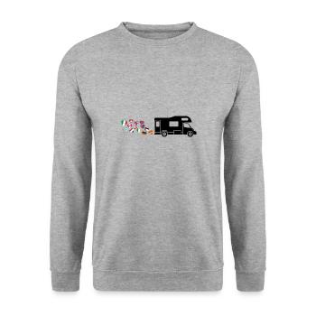 Capucine Road trip lover - Unisex Sweatshirt - salt & pepper - Front - Alina (178cm) & Michal (187cm)