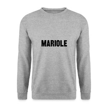 mariole - Sweat-shirt Unisexe - gris chiné - Devant - Alina (178cm) & Michal (187cm)