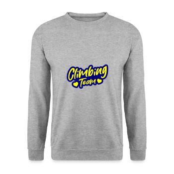 Climbing Team - Unisex Pullover - Weißgrau meliert - Vorne - Alina (178cm) & Michal (187cm)