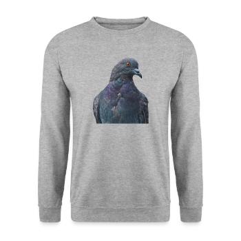 oiseaux colombe colombe VOEGEL volaille de volaille - Sweat-shirt Unisexe - gris chiné - Devant - Alina (178cm) & Michal (187cm)