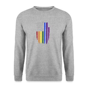 Gay Gay Lesbian Gay Pride Gift - Unisex Sweatshirt - salt & pepper - Front - Alina (178cm) & Michal (187cm)