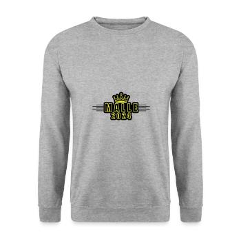 Malle 2024 Majorque Krone - Sweat-shirt Unisexe - gris chiné - Devant - Alina (178cm) & Michal (187cm)