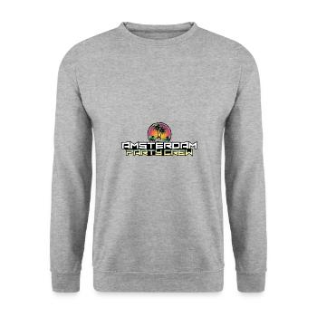 Amsterdam Party Crew Holiday - Unisex Sweatshirt - salt & pepper - Front - Alina (178cm) & Michal (187cm)