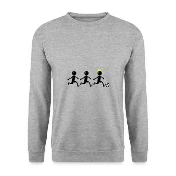 Joueur de club de l’équipe de football - Sweat-shirt Unisexe - gris chiné - Devant - Alina (178cm) & Michal (187cm)