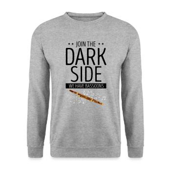 Basson pour basson anches et bassoniste - Sweat-shirt Unisexe - gris chiné - Devant - Alina (178cm) & Michal (187cm)