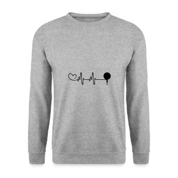 Pan Kitchen Heartbeat - Unisex Sweatshirt - salt & pepper - Front - Alina (178cm) & Michal (187cm)