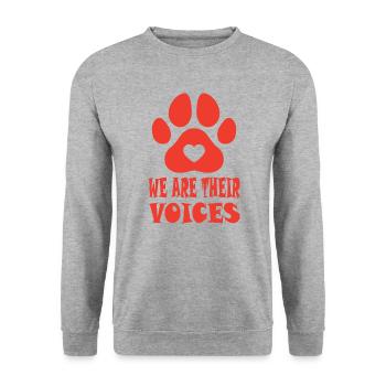 SAUVETAGE ANIMAL AIDE AUX ANIMAUX - Sweat-shirt Unisexe - gris chiné - Devant - Alina (178cm) & Michal (187cm)