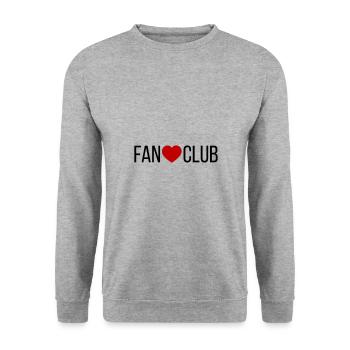 Fan Club Herz - Unisex Pullover - Weißgrau meliert - Vorne - Alina (178cm) & Michal (187cm)
