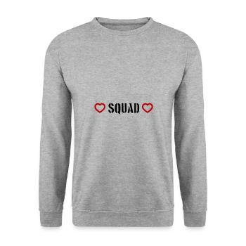 Squad Heart - Unisex Sweatshirt - salt & pepper - Front - Alina (178cm) & Michal (187cm)