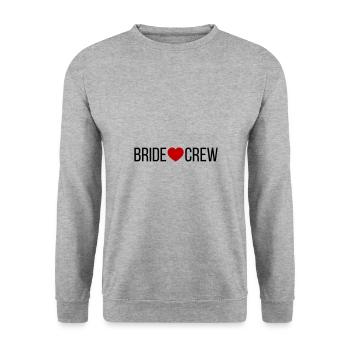 Bride Crew Herz - Unisex Pullover - Weißgrau meliert - Vorne - Alina (178cm) & Michal (187cm)