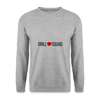 Grill Squad Coeur - Sweat-shirt Unisexe - gris chiné - Devant - Alina (178cm) & Michal (187cm)