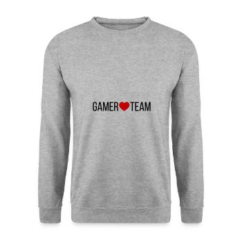 Cœur de l’équipe de joueurs - Sweat-shirt Unisexe - gris chiné - Devant - Alina (178cm) & Michal (187cm)