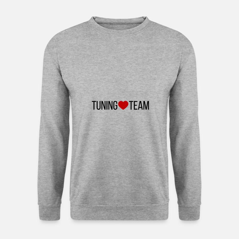 Tuning Team Herz - Unisex Pullover - Weißgrau meliert