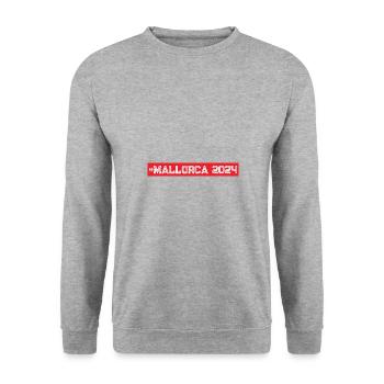 Mallorca 2024 - Unisex Pullover - Weißgrau meliert - Vorne - Alina (178cm) & Michal (187cm)