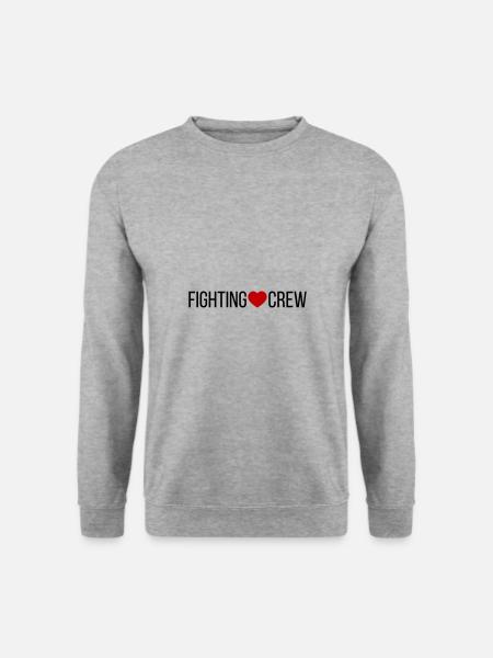 Fighting Crew Herz - Unisex Pullover - Weißgrau meliert