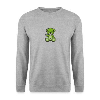 Pixel Bear Landscape - Unisex Sweatshirt - salt & pepper - Front - Alina (178cm) & Michal (187cm)