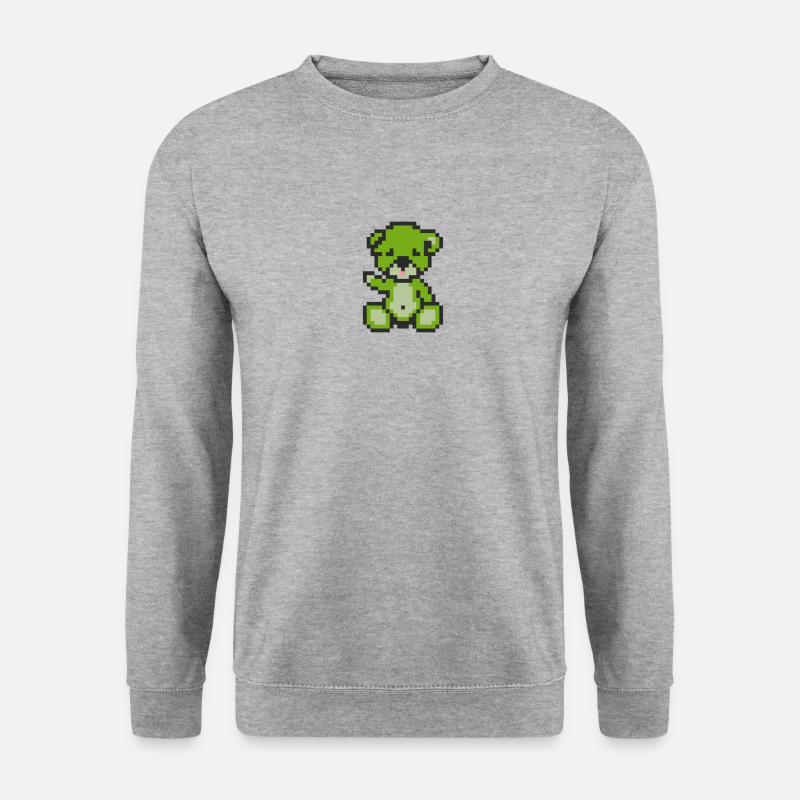 Pixel Bear Landscape - Sweat-shirt Unisexe - gris chiné