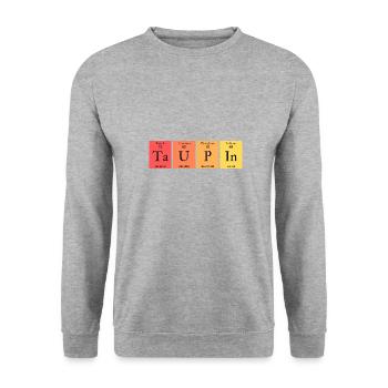 TAUPIN - Sweat-shirt Unisexe - gris chiné - Devant - Alina (178cm) & Michal (187cm)