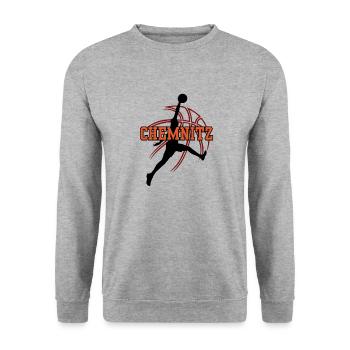 Chemnitz, my city! - Unisex Sweatshirt - salt & pepper - Front - Alina (178cm) & Michal (187cm)
